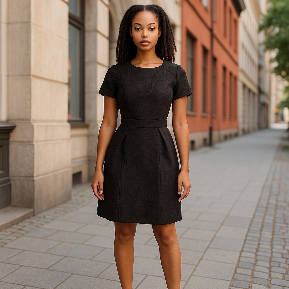 Anthropologie black mini dress